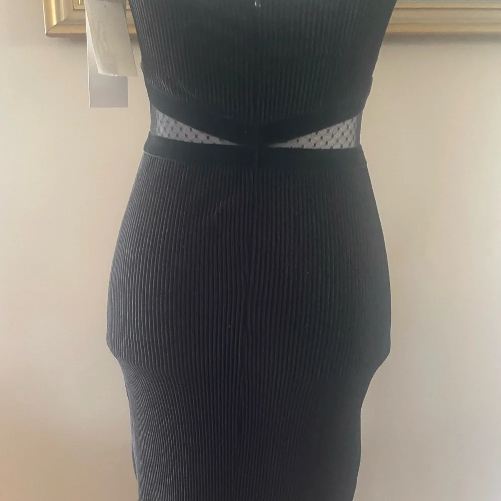 $148 French Connection Women's Black Sarelle Ottoman Lace Cocktail Dress Size 4 - Picture 9 of 15